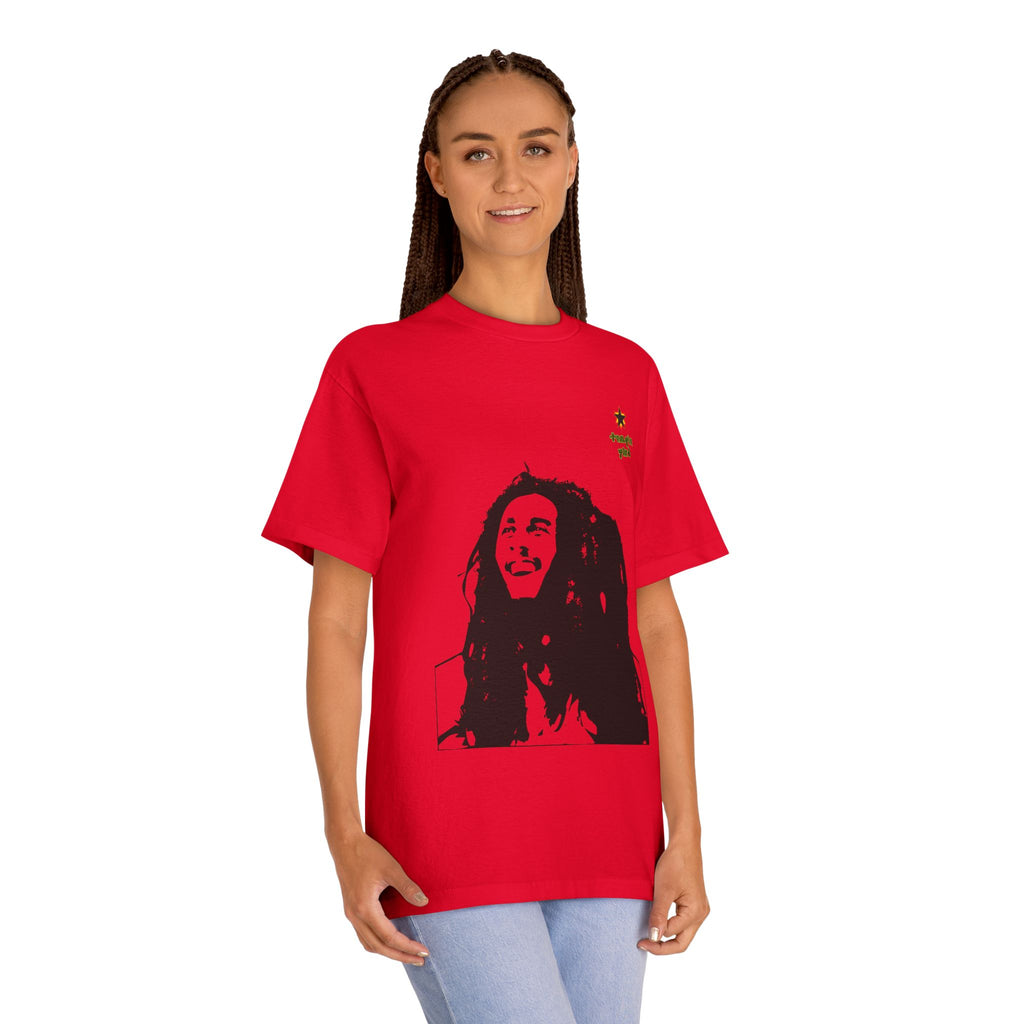 Bob  Portrait Tee - 'Respect Jah' Reggae Graphic T-Shirt