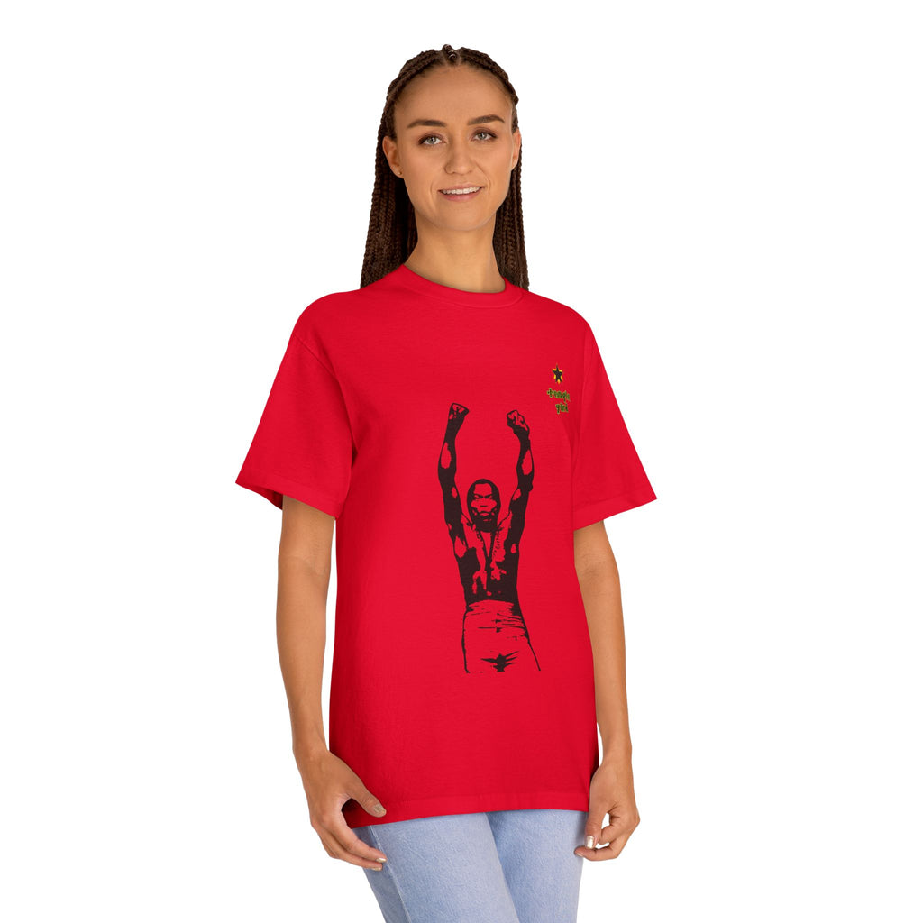 Raised Fists Graphic Tee — Vintage Protest Silhouette with 'triple yard' Accent