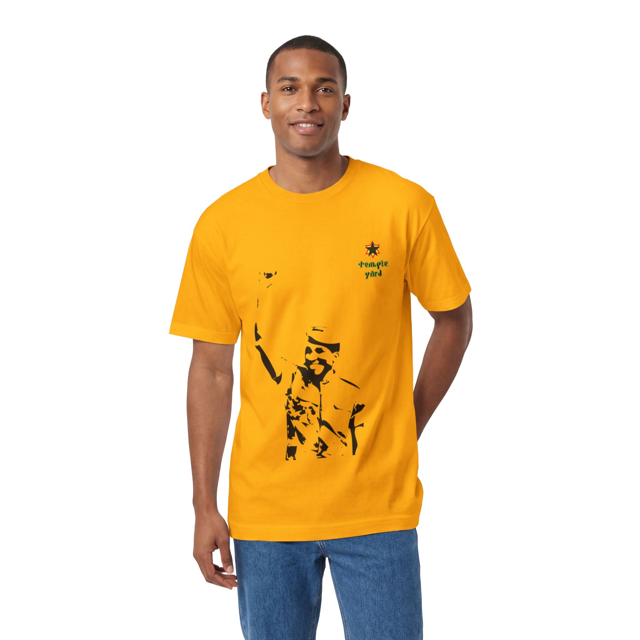 Graphic Tee — 'Resist' Minimalist Stencil Design with Small Chest Emblem