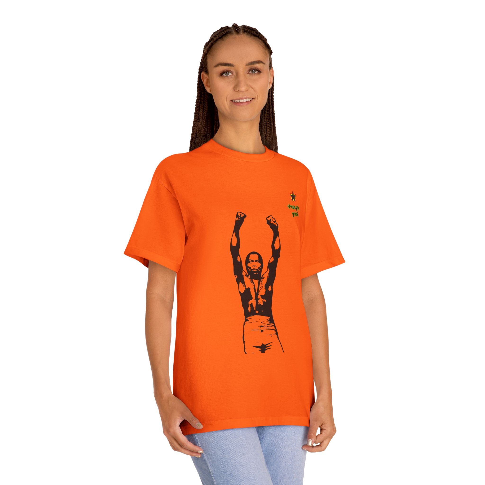 Raised Fists Graphic Tee — Vintage Protest Silhouette with 'triple yard' Accent