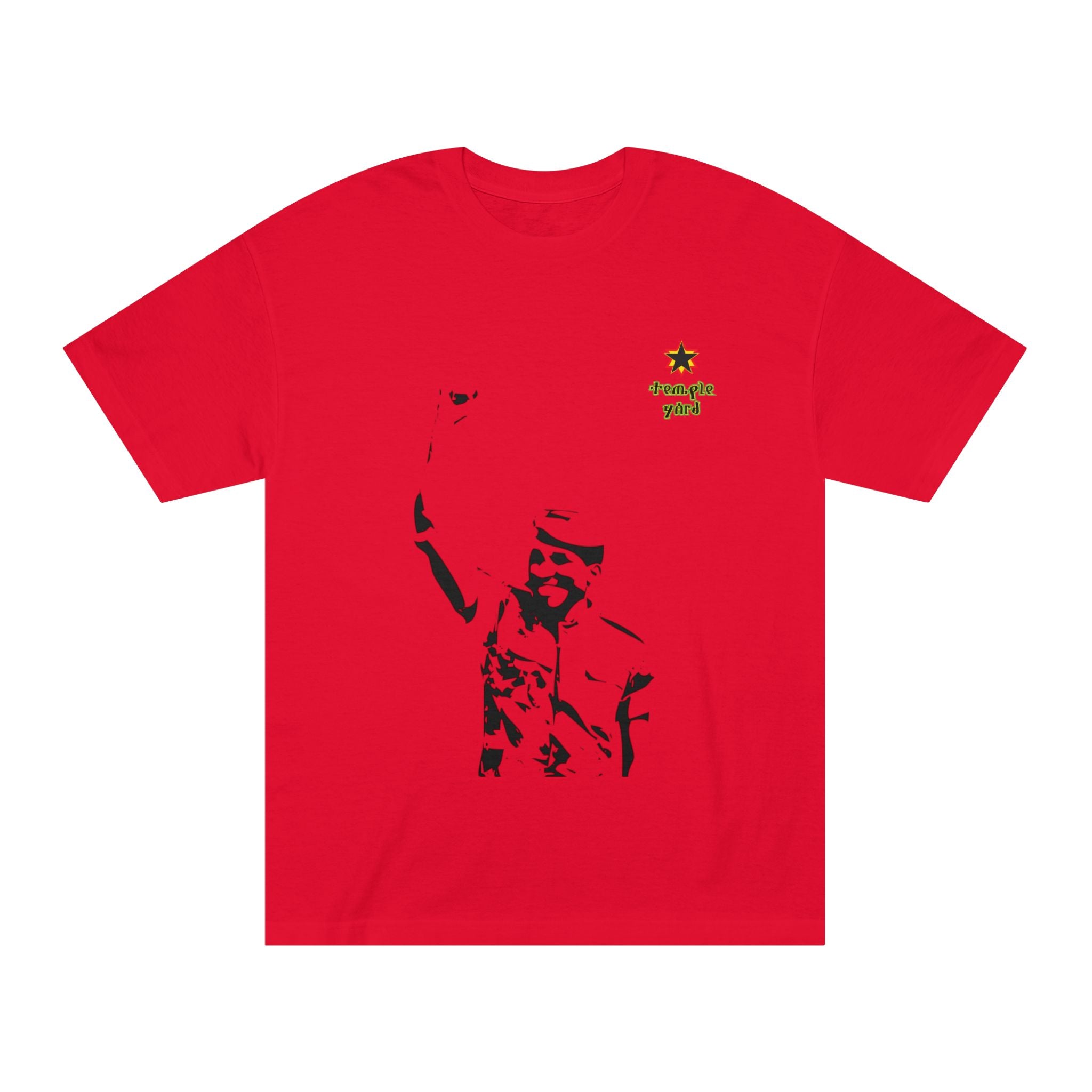 Graphic Tee — 'Resist' Minimalist Stencil Design with Small Chest Emblem