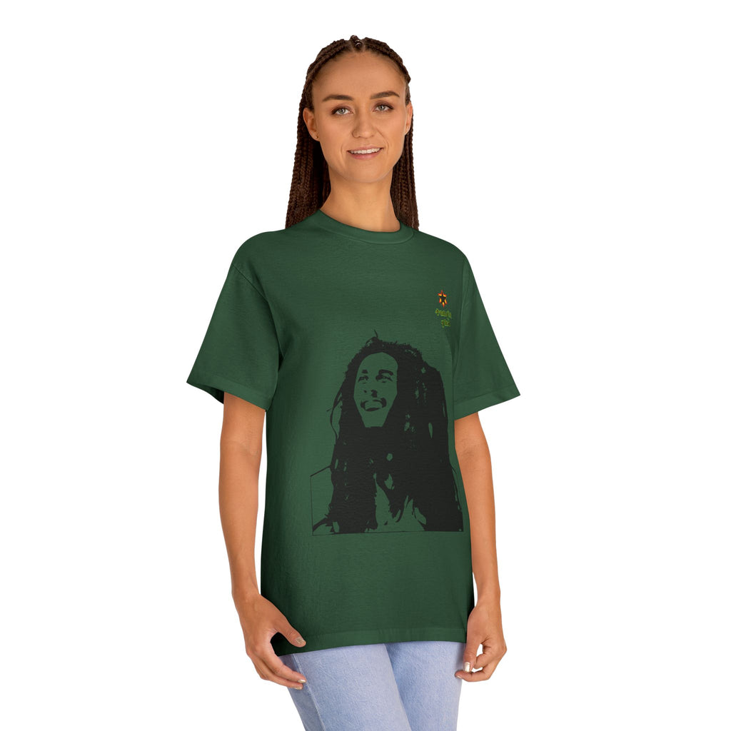 Bob  Portrait Tee - 'Respect Jah' Reggae Graphic T-Shirt