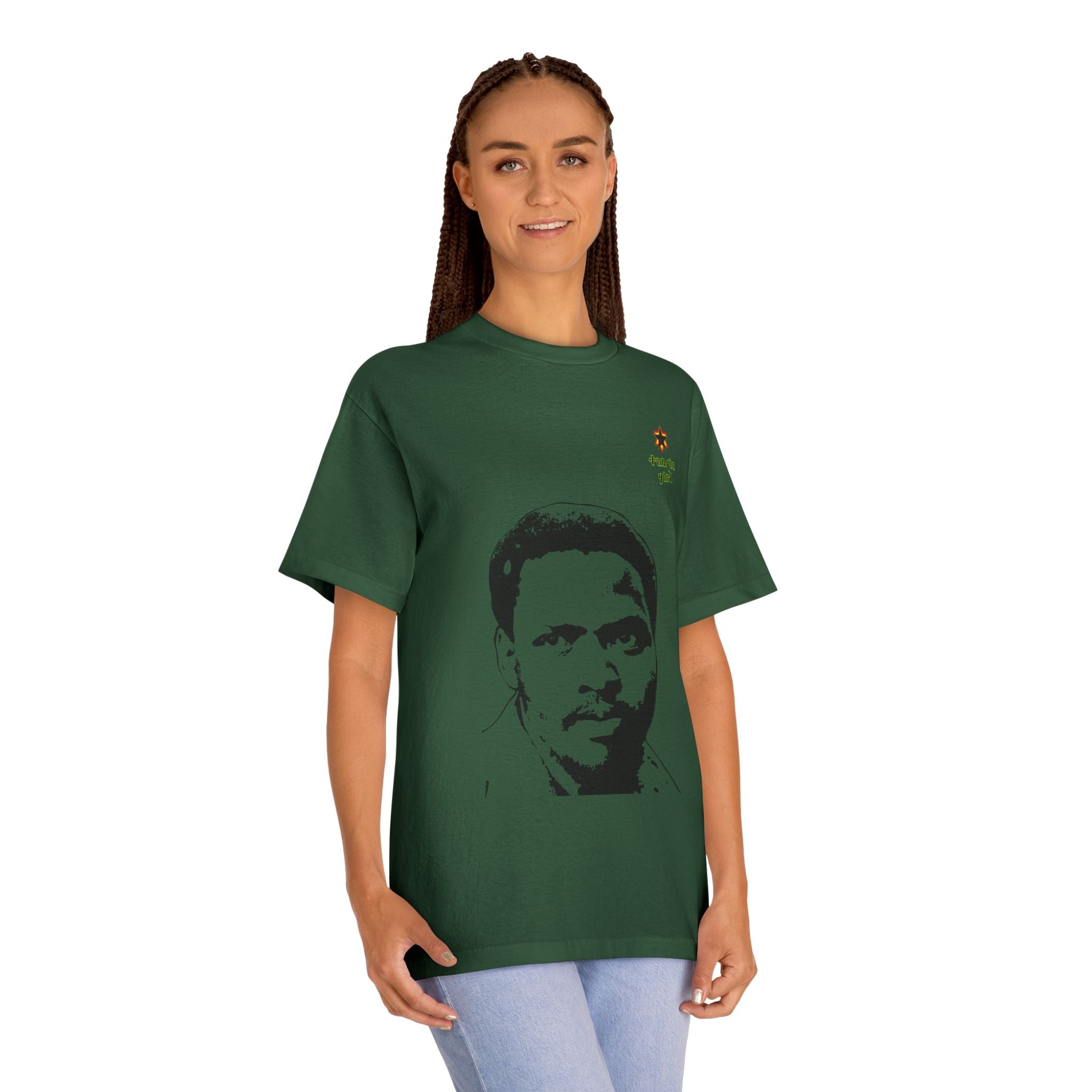 T-Shirt — Pan-African Portrait Tee with 'Gracias Yeti' Star Accent