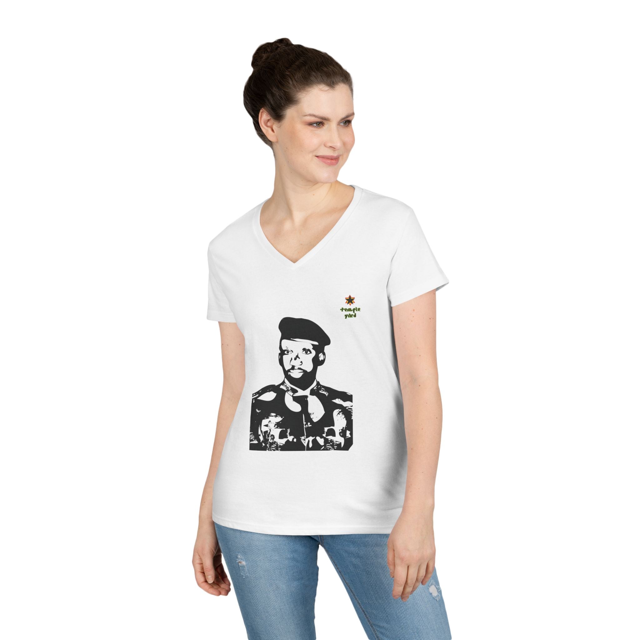 Che Guevara Portrait Ladies' V-Neck T-Shirt — Revolutionary Graphic Tee