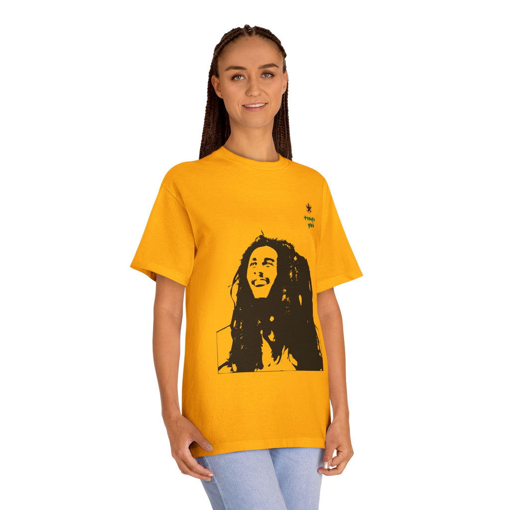 Bob  Portrait Tee - 'Respect Jah' Reggae Graphic T-Shirt