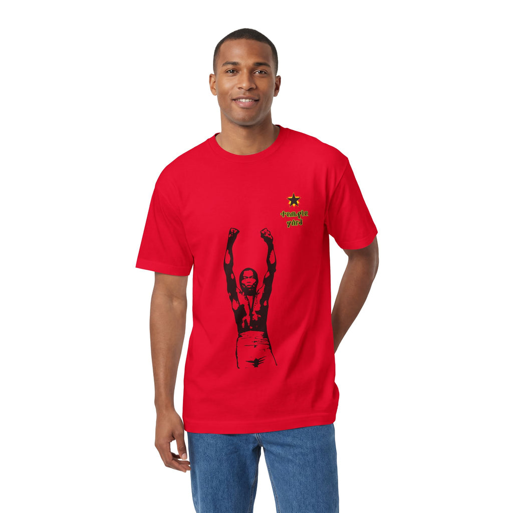 Classic Tee — Black Power Fist Graphic with 'Trouble Yard' Text