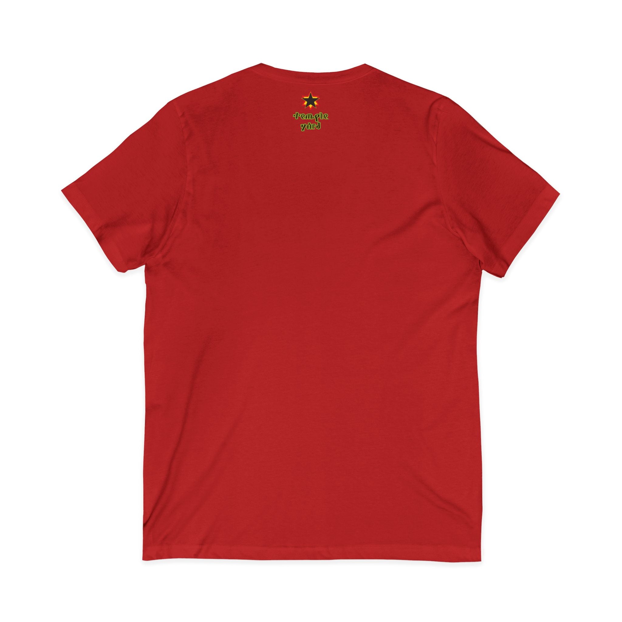 Revolutionary Portrait V-Neck Tee — Iconic Black & White Graphic with 'Triangle Yard' Accent