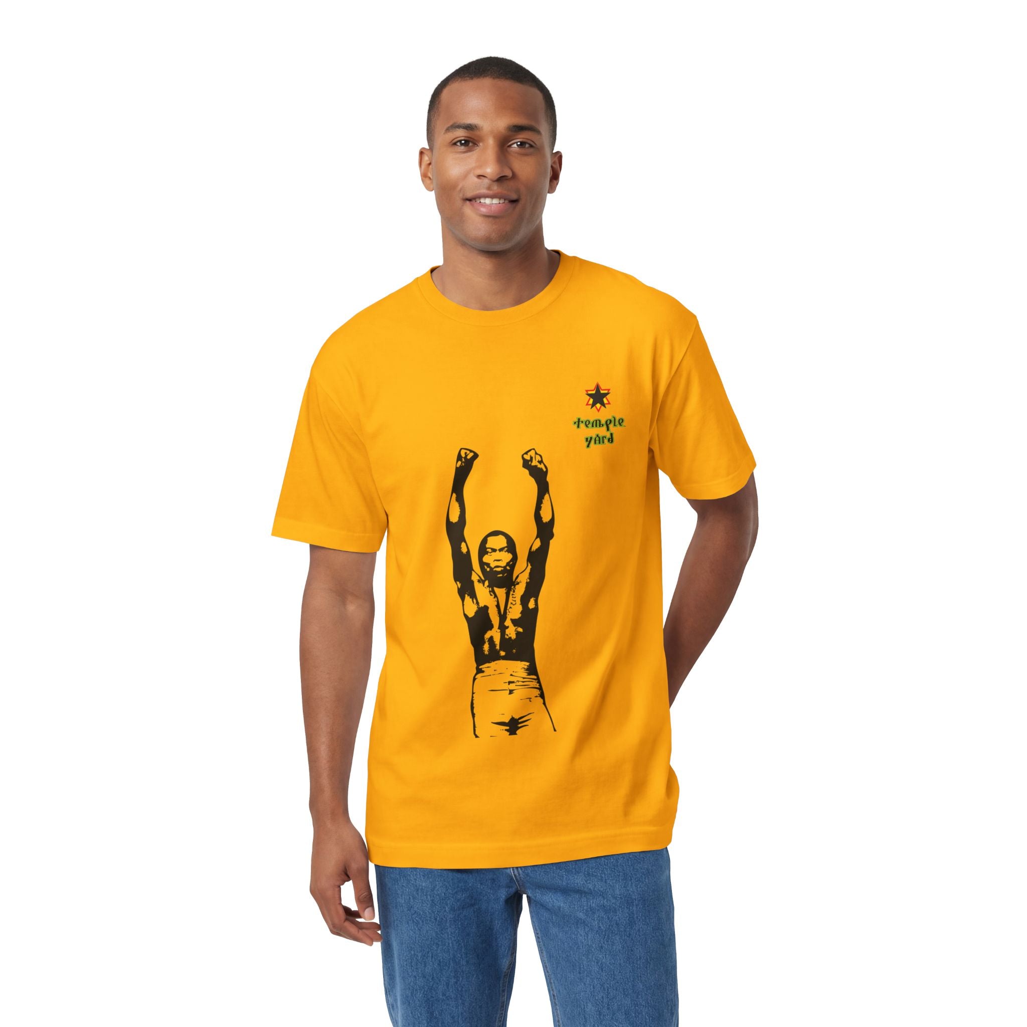 Raised Fists Graphic Tee — Vintage Protest Silhouette with 'triple yard' Accent