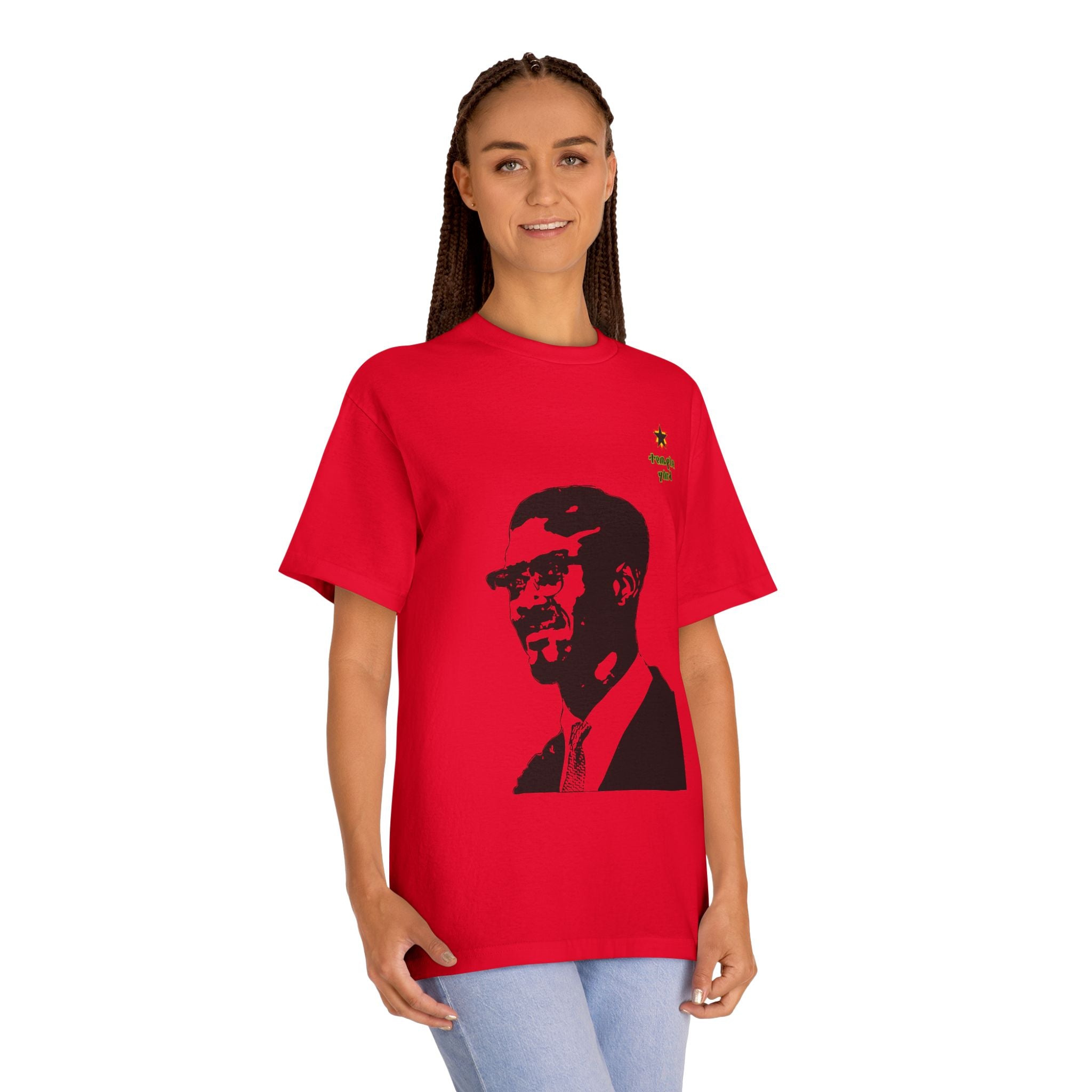 Malcolm X Portrait Tee — 'Straight Yard' Graphic T-Shirt