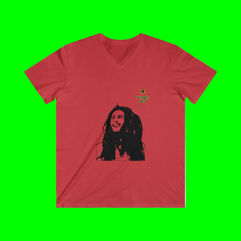 Portrait V-Neck Tee — 'One Love' Reggae Graphic Shirt