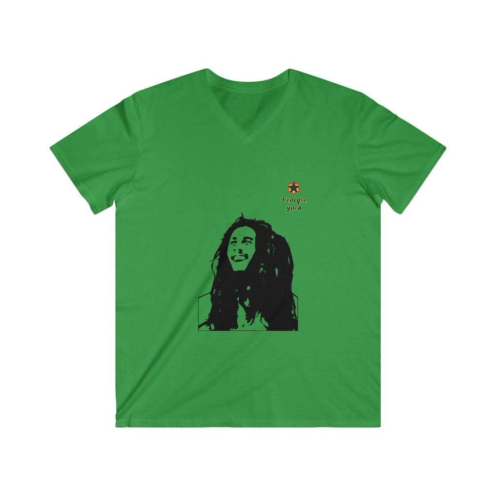 Portrait V-Neck Tee — 'One Love' Reggae Graphic Shirt