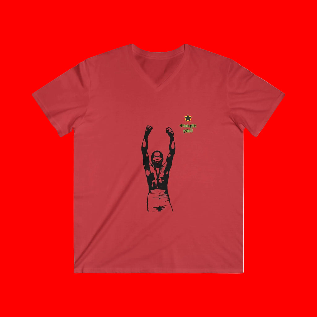 Champion Pose V-Neck Tee — 'Temple Yard' Boxing Tribute