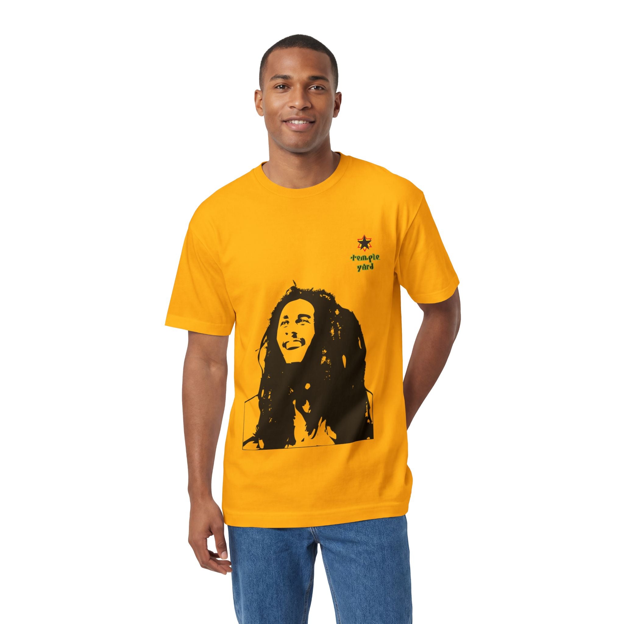 Bob  Portrait Tee - 'Respect Jah' Reggae Graphic T-Shirt