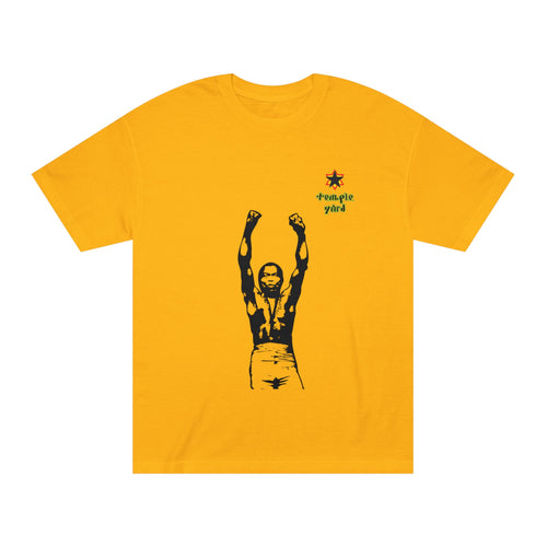 Classic Tee — Black Power Fist Graphic with 'Trouble Yard' Text