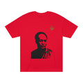 T-Shirt — Black & White Portrait Tee with 'thoughts yield' Accent
