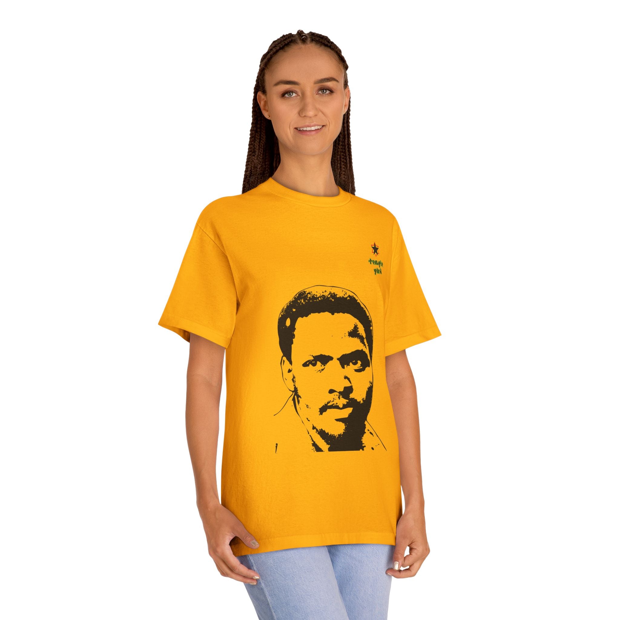 T-Shirt — Pan-African Portrait Tee with 'Gracias Yeti' Star Accent