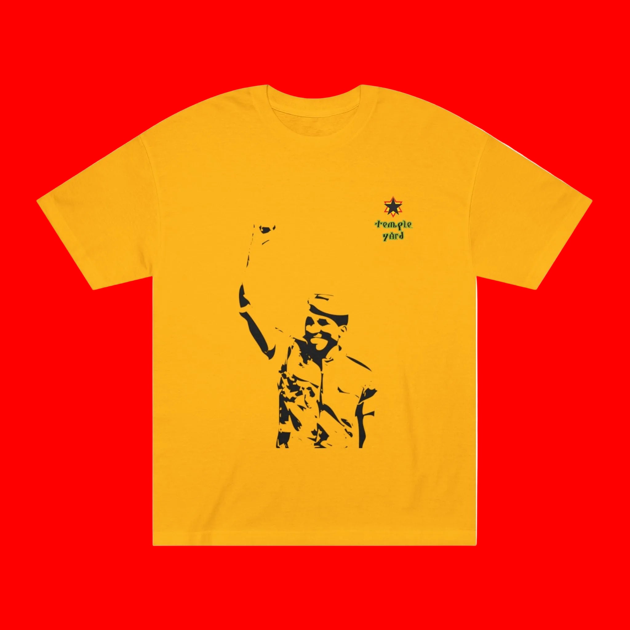 Graphic Tee — 'Resist' Minimalist Stencil Design with Small Chest Emblem