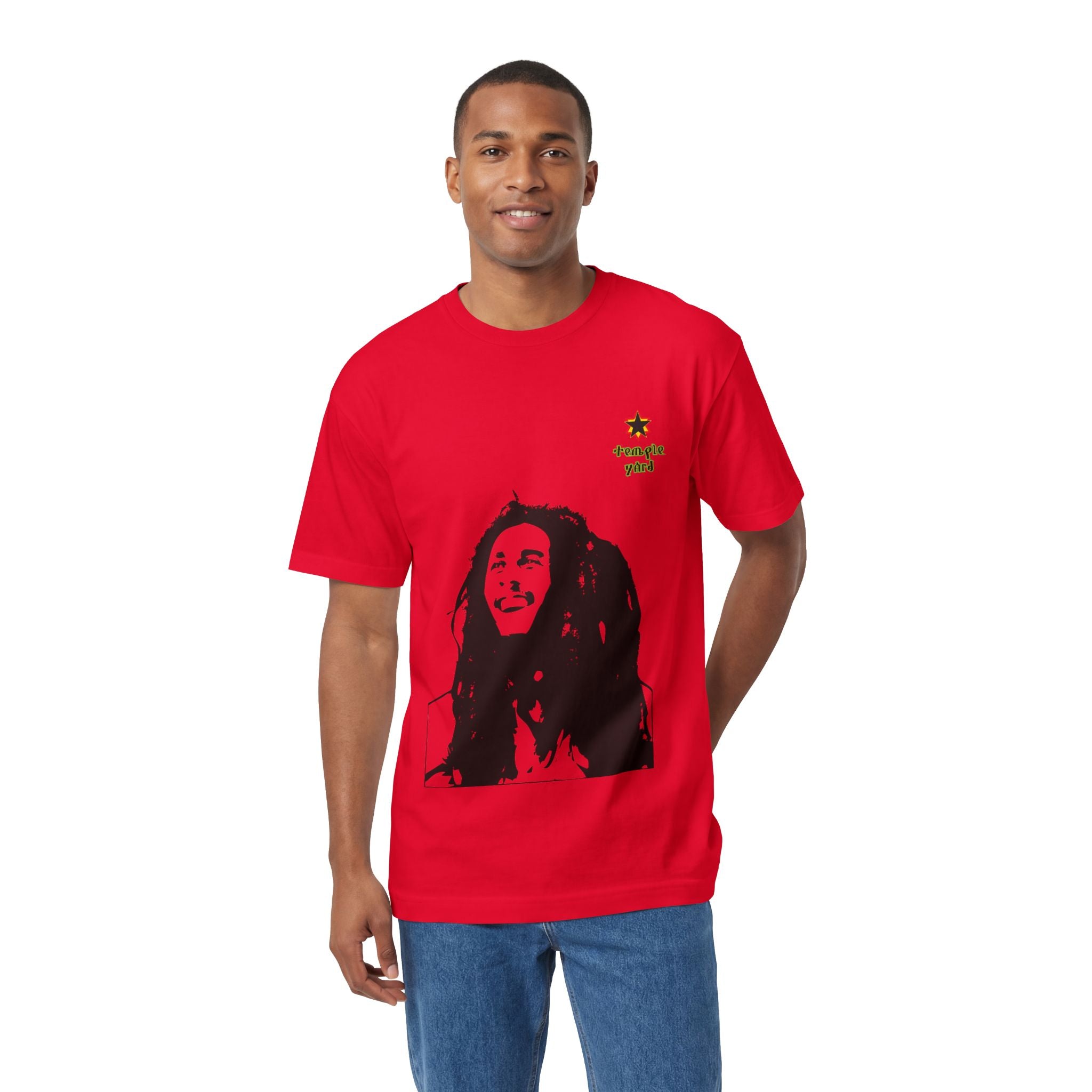 Bob  Portrait Tee - 'Respect Jah' Reggae Graphic T-Shirt