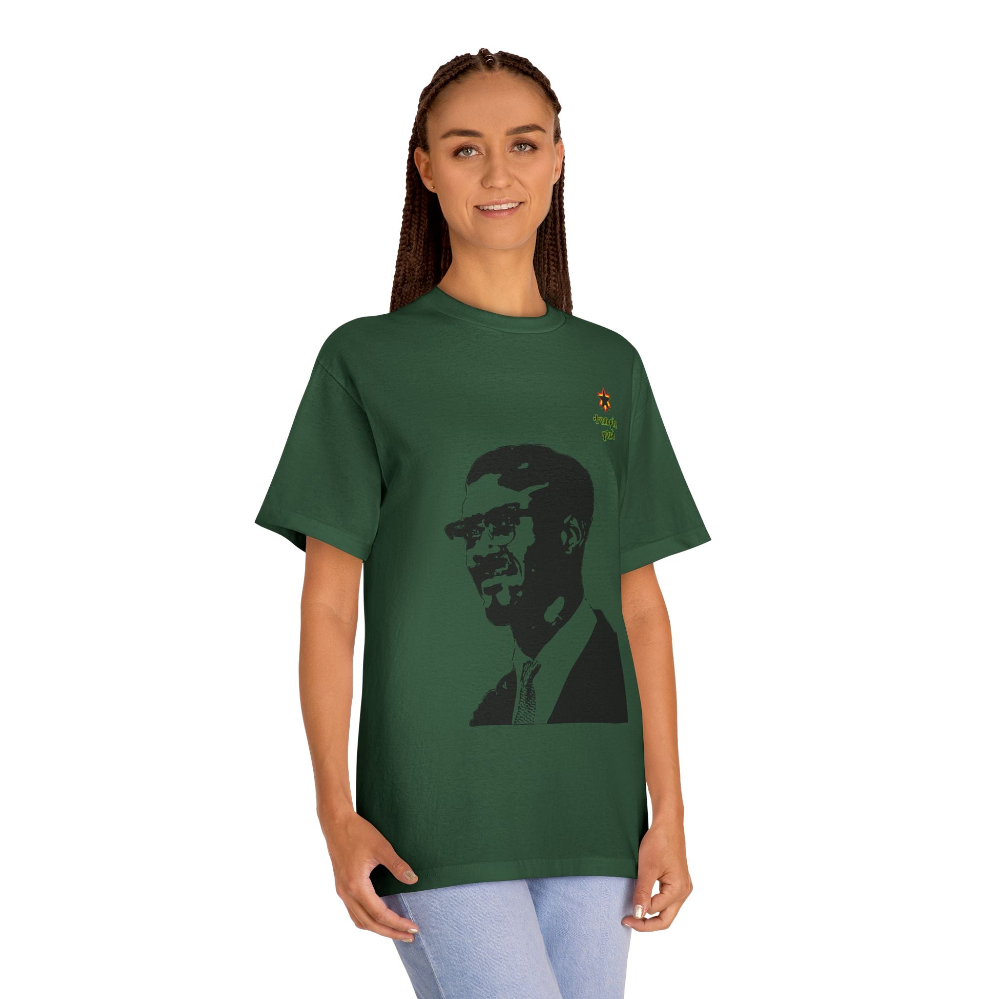 Malcolm X Portrait Tee — 'Straight Yard' Graphic T-Shirt