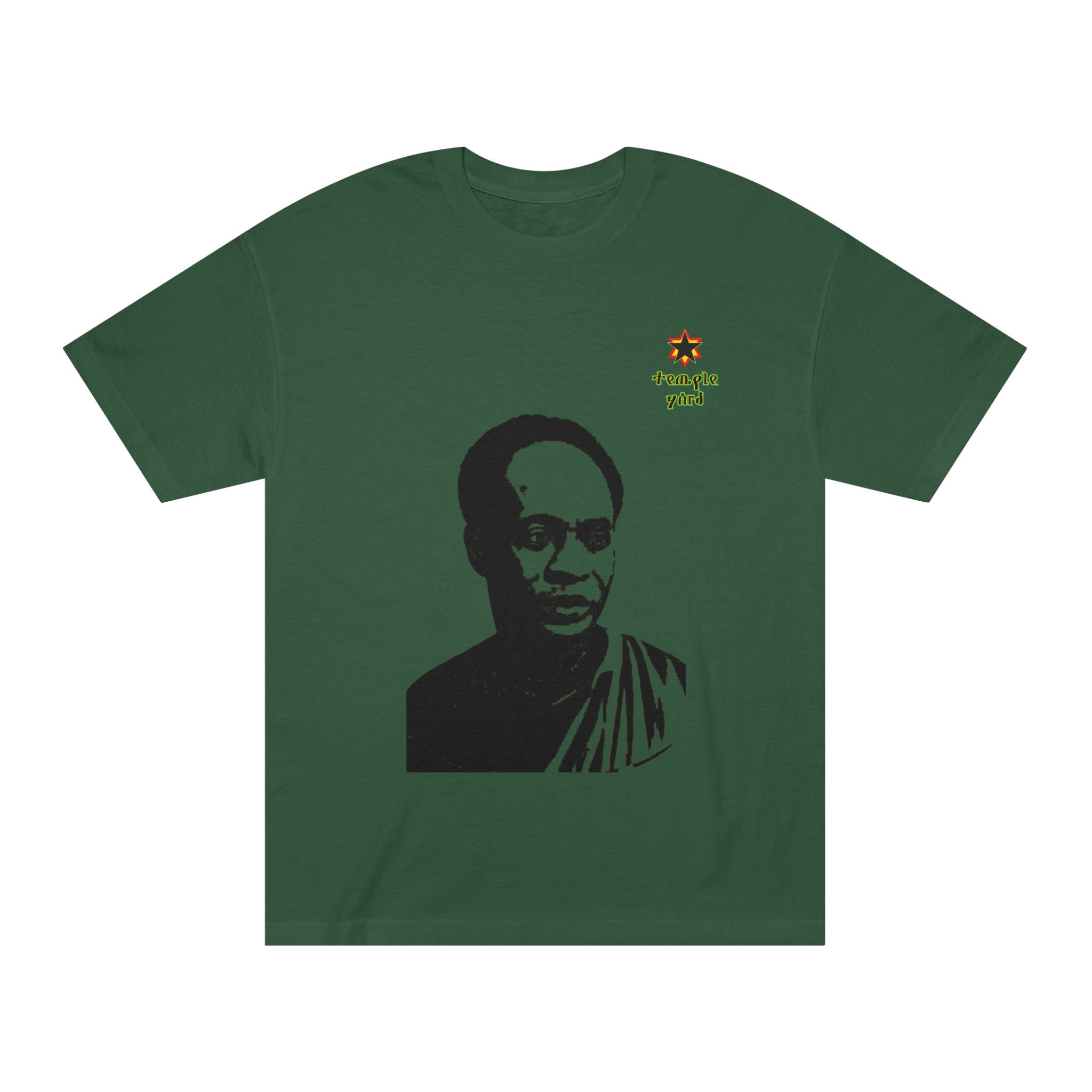 Classic Tee — Marcus Garvey Portrait T‑Shirt with 'Strength Youth' Star Accent