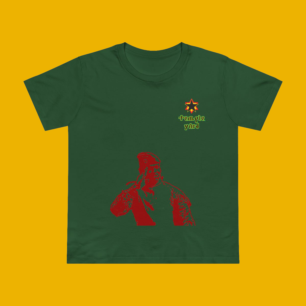 Ethiopian Emperor Portrait Tee — 'Temple Yard' Graphic Women's T‑Shirt
