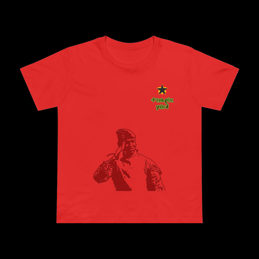 Ethiopian Emperor Portrait Tee — 'Temple Yard' Graphic Women's T‑Shirt