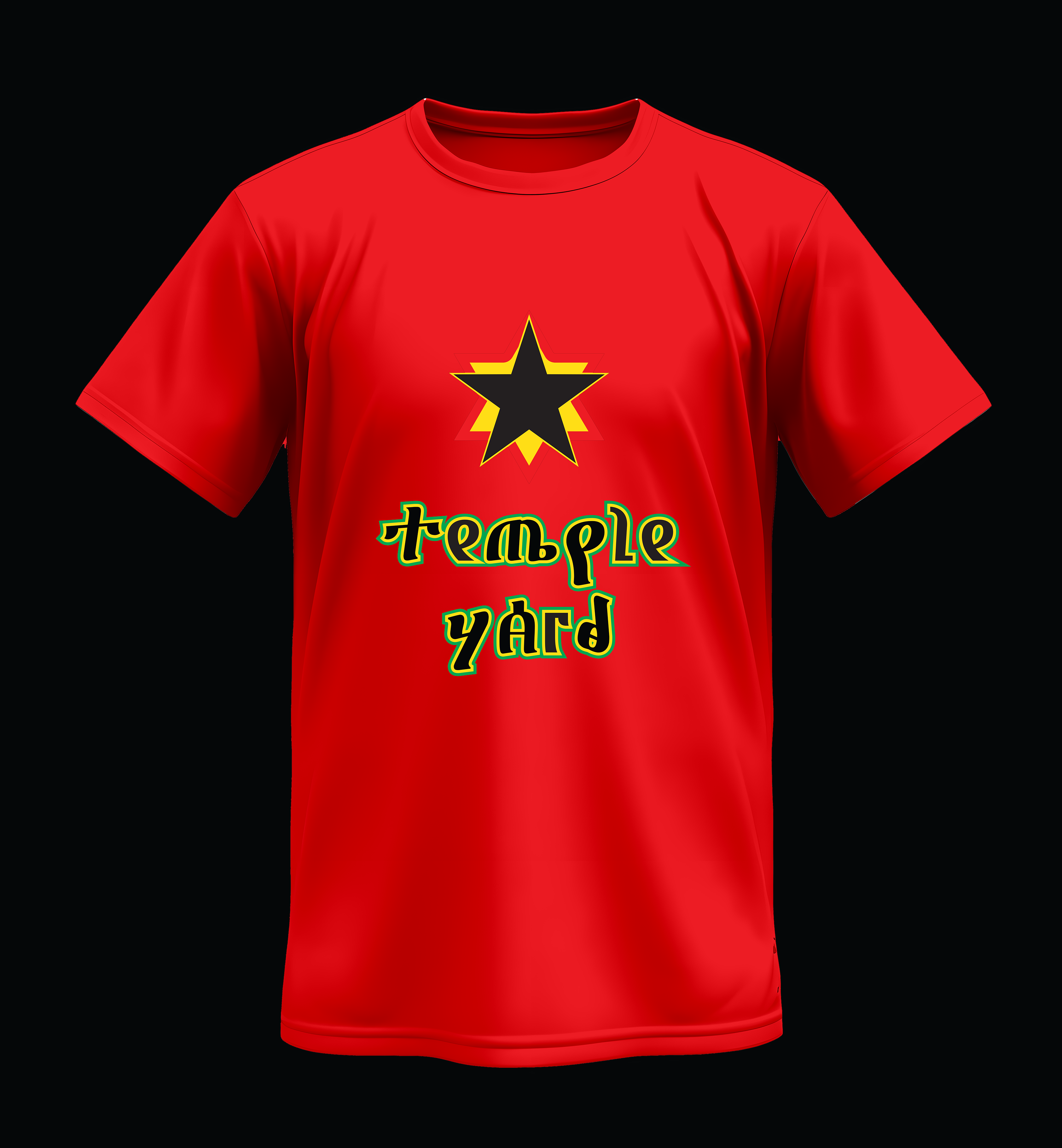 Temple Yard Logo Graphic T-Shirt — Rootical Vibe - Red
