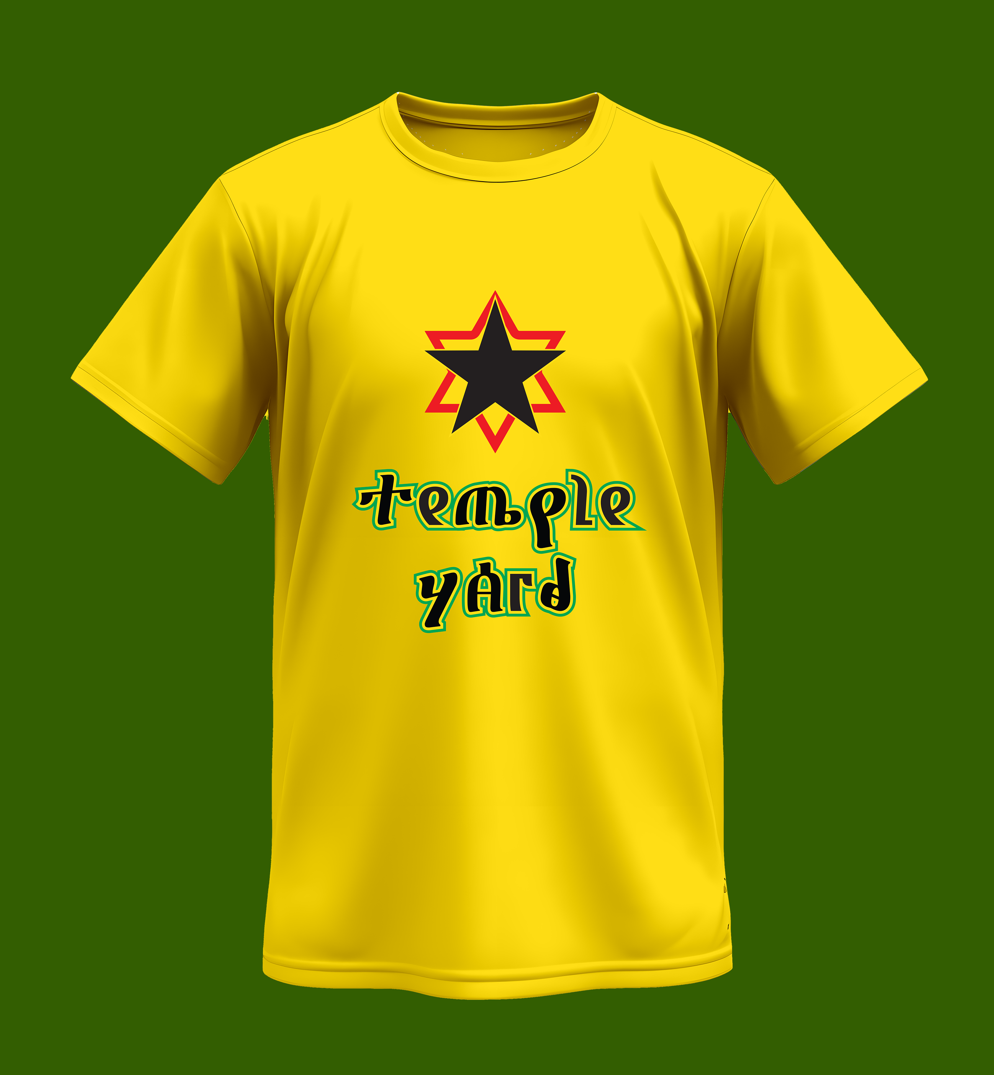 Temple Yard Logo Graphic T-Shirt — Rootical Vibe - Yellow